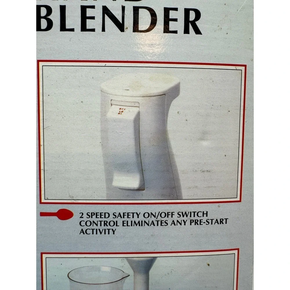 Betty Crocker Hand Blender BC 1301 White‎ 2 Speed Immersion Stick Mixer Tested
